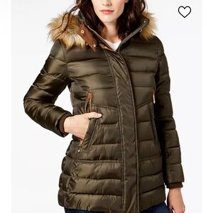 Vince Camuto Faux Fur Puffer, Sz S